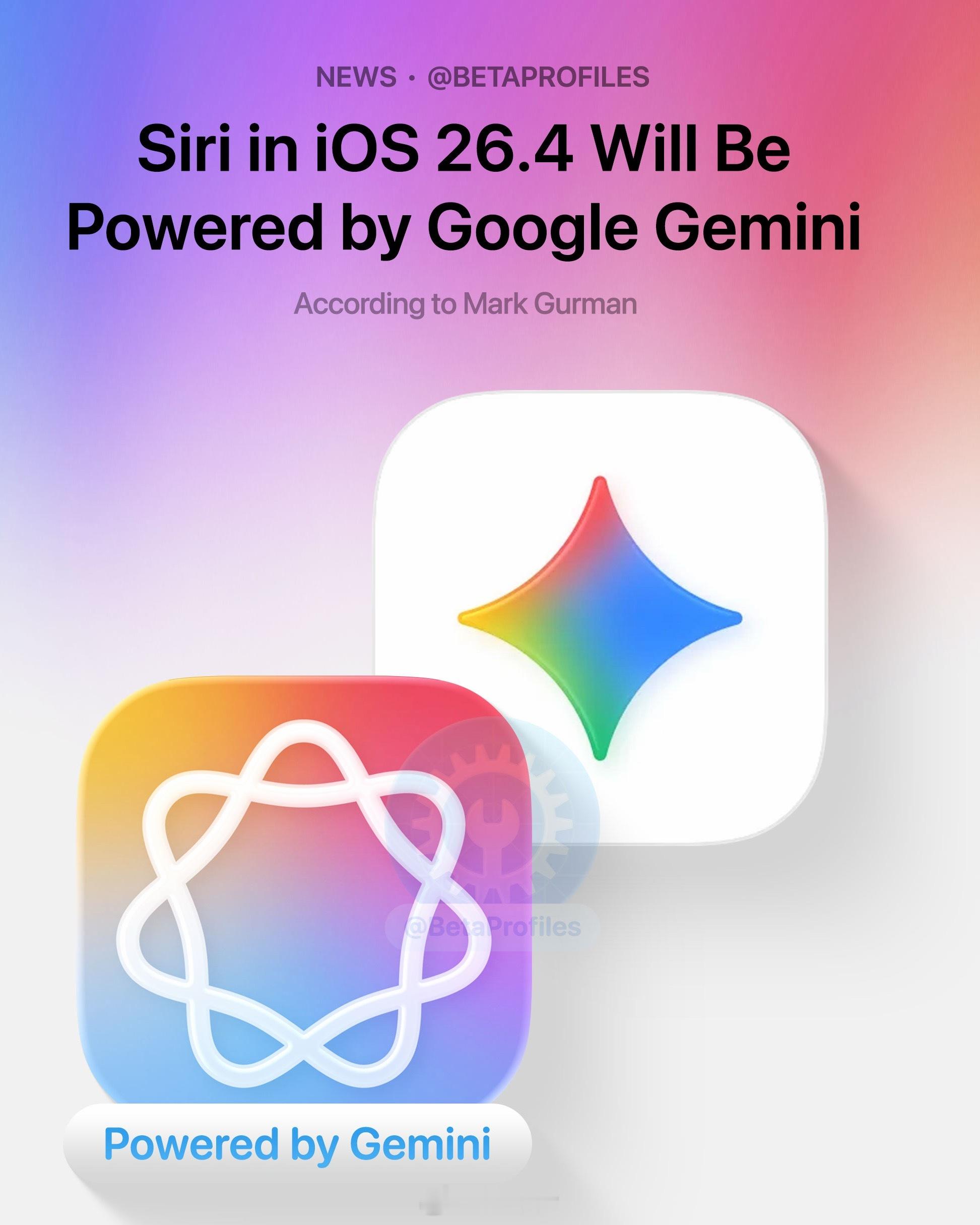 两件大事儿：iOS26.4Siri会基于谷歌Gemini的能力，用过海外三星的小