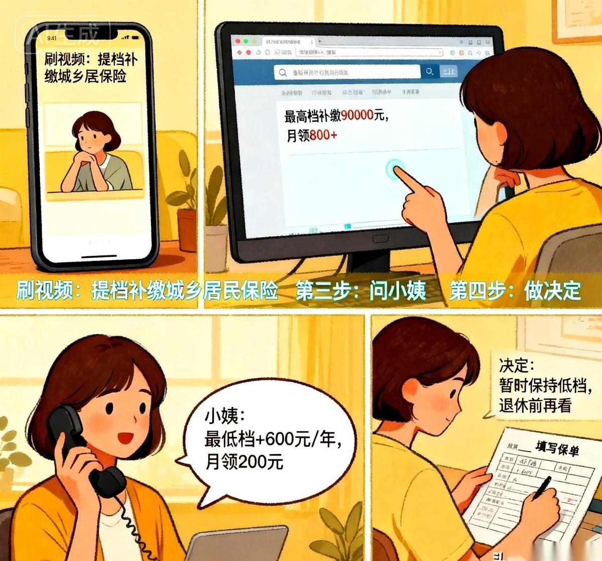 给我小姨打了个电话，差点没给我干沉默。
退休金，一个月200块。
我问她当年怎么