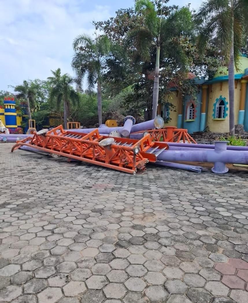 长隆十环过山车已售卖至印度？

印度金奈（Chennai）某乐园发现之前已拆卸的