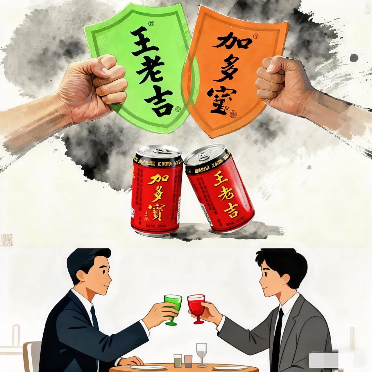 都是营销高手啊，
吵得越凶，凉茶越出圈，
我怀疑两家公关部私下一起喝酒。

俩人