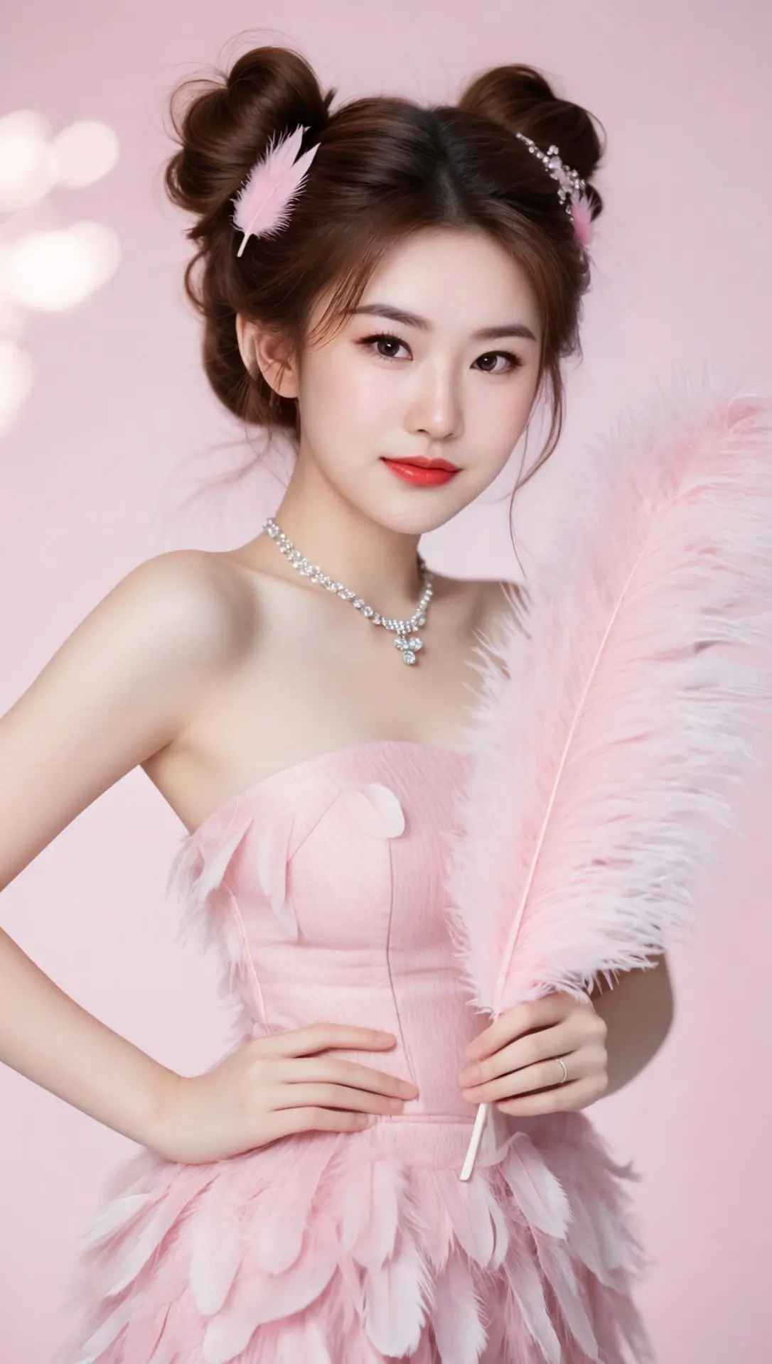 AI粉羽甜美写真 ai创作