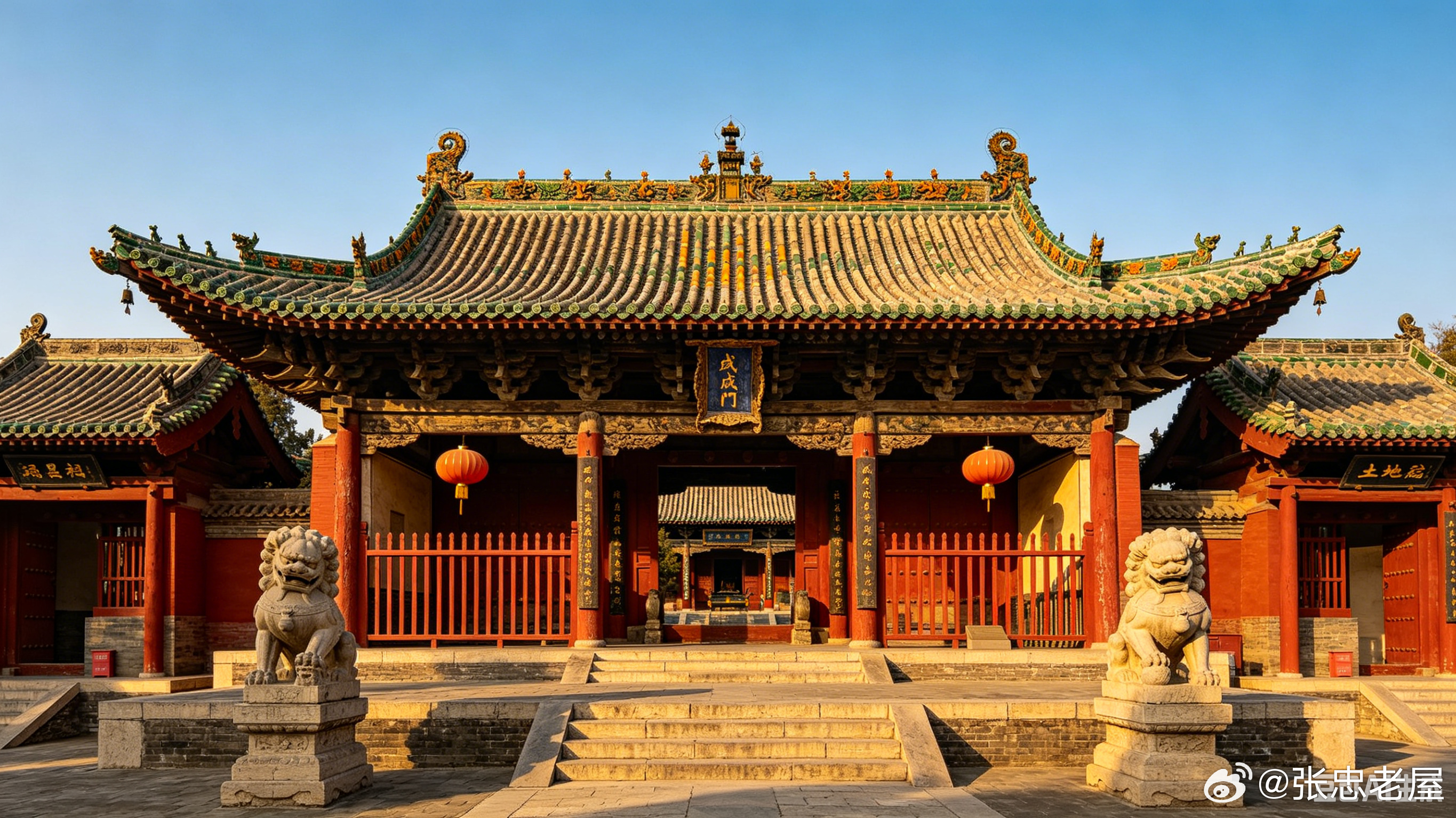 明代东流县大成门—戟门——戟门正门平日紧闭唯祭孔大典以及钦差府道大员通行正门大开