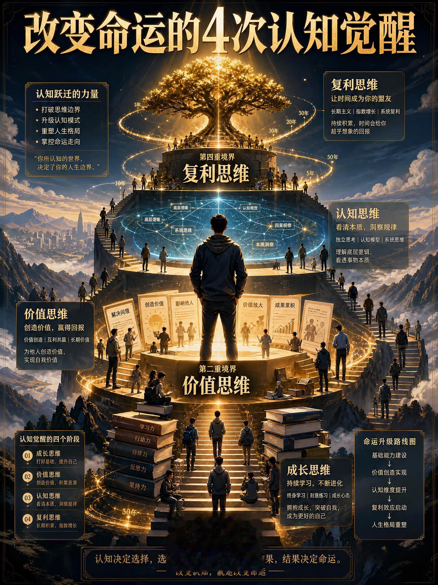 改变命运的4次认知觉醒。很多人以为，改变命运靠的是一次机会。 其实真正...