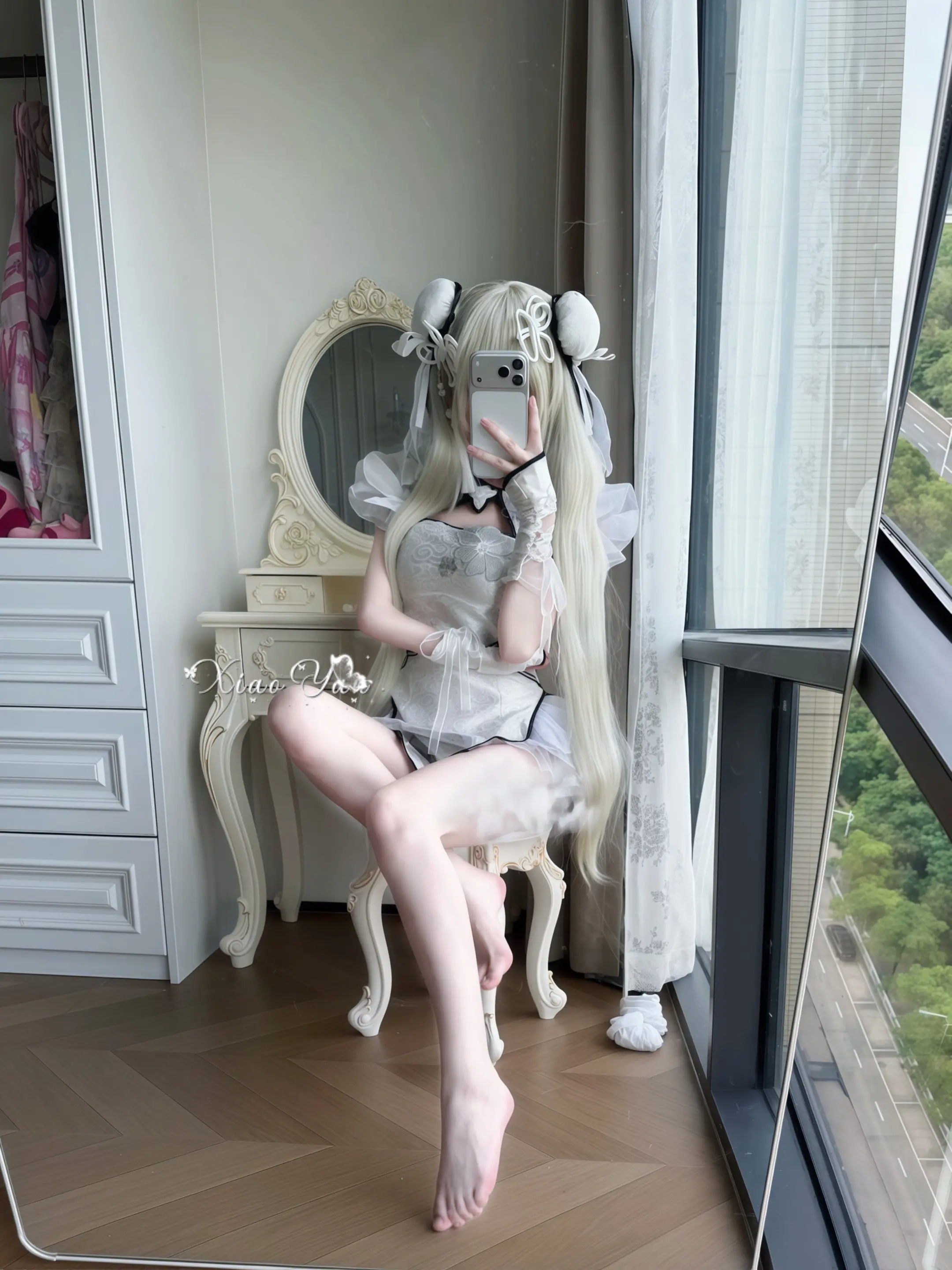 殷紫萍cos 玉髓冰心 cos试衣 对镜拍 永劫无间