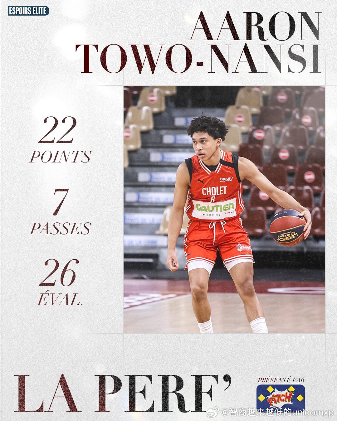 法国新星Aaron Towo-Nansi(2009-176cm-PG)法甲U21