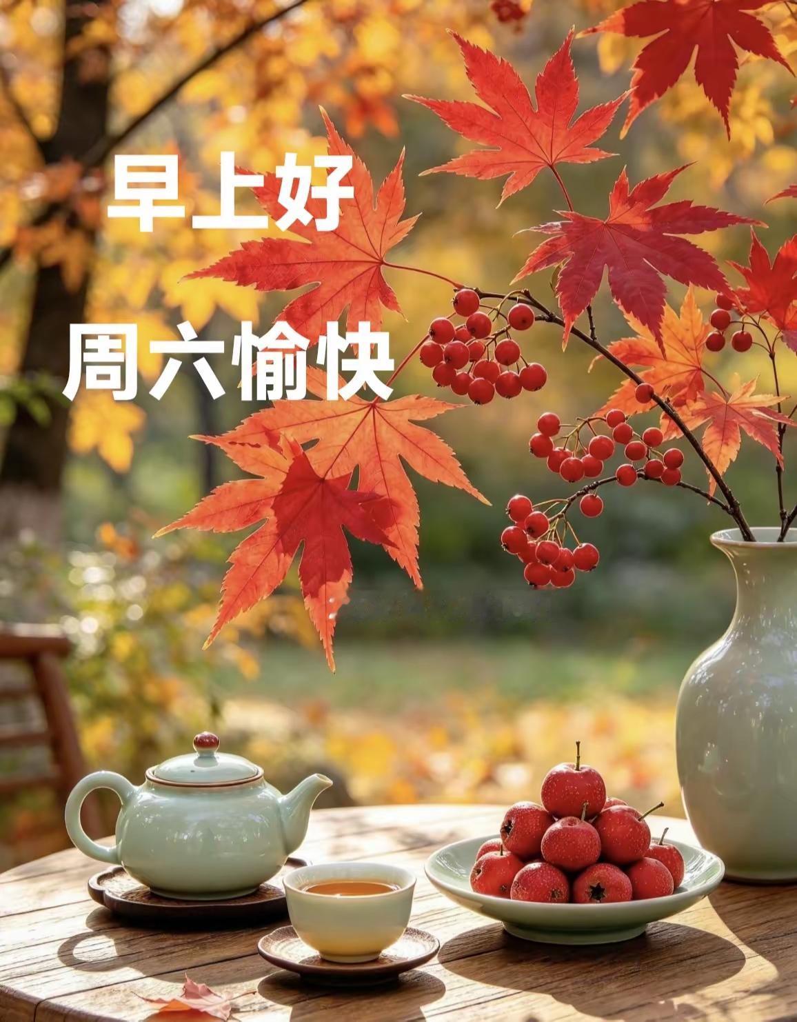 周六清晨，愿我们卸下疲惫，好好拥抱生活。
 
人生最好的光景，便是清欢相伴，烟火