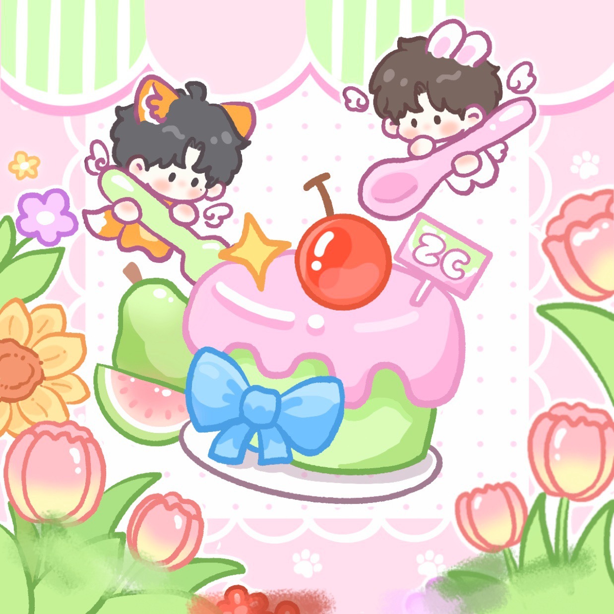粉绿统治世界！！！！🩷💚展丞