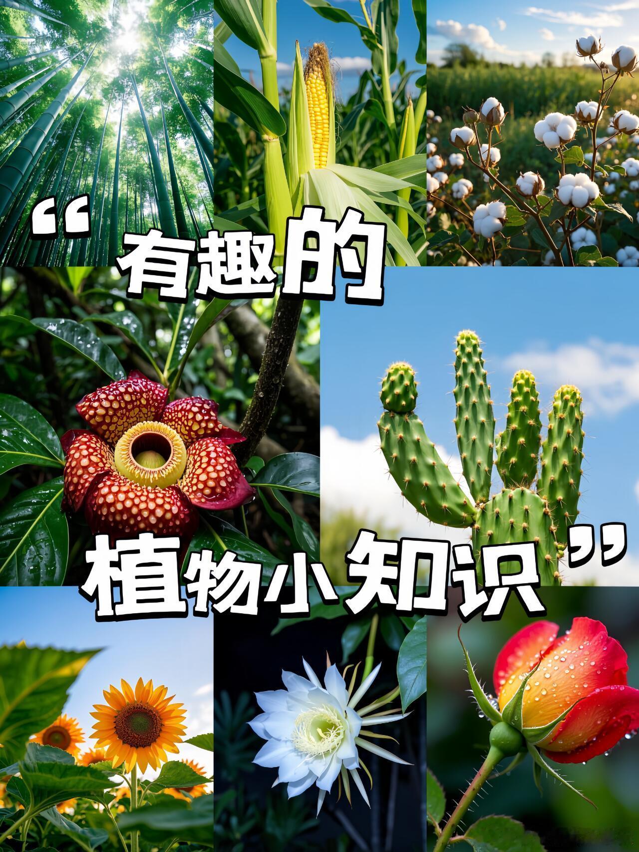 原来如此冷知识丨有趣的植物小知识花草树木各有奇妙之处，而它们独特的外形和习性，都
