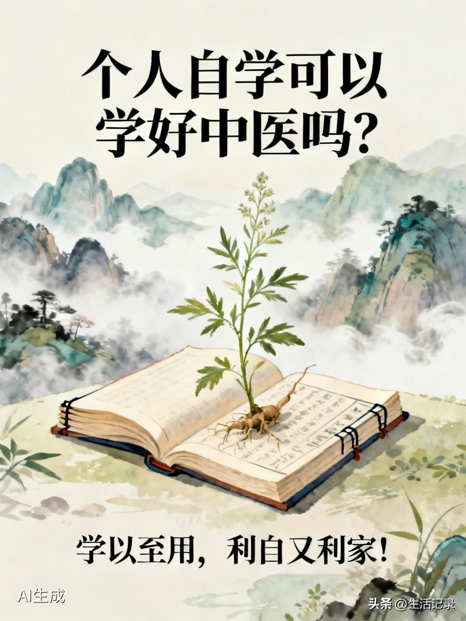 个人自学中医是有可能学好的，但难度不小。我身边有个朋友，他就纯靠自学中医。他先从