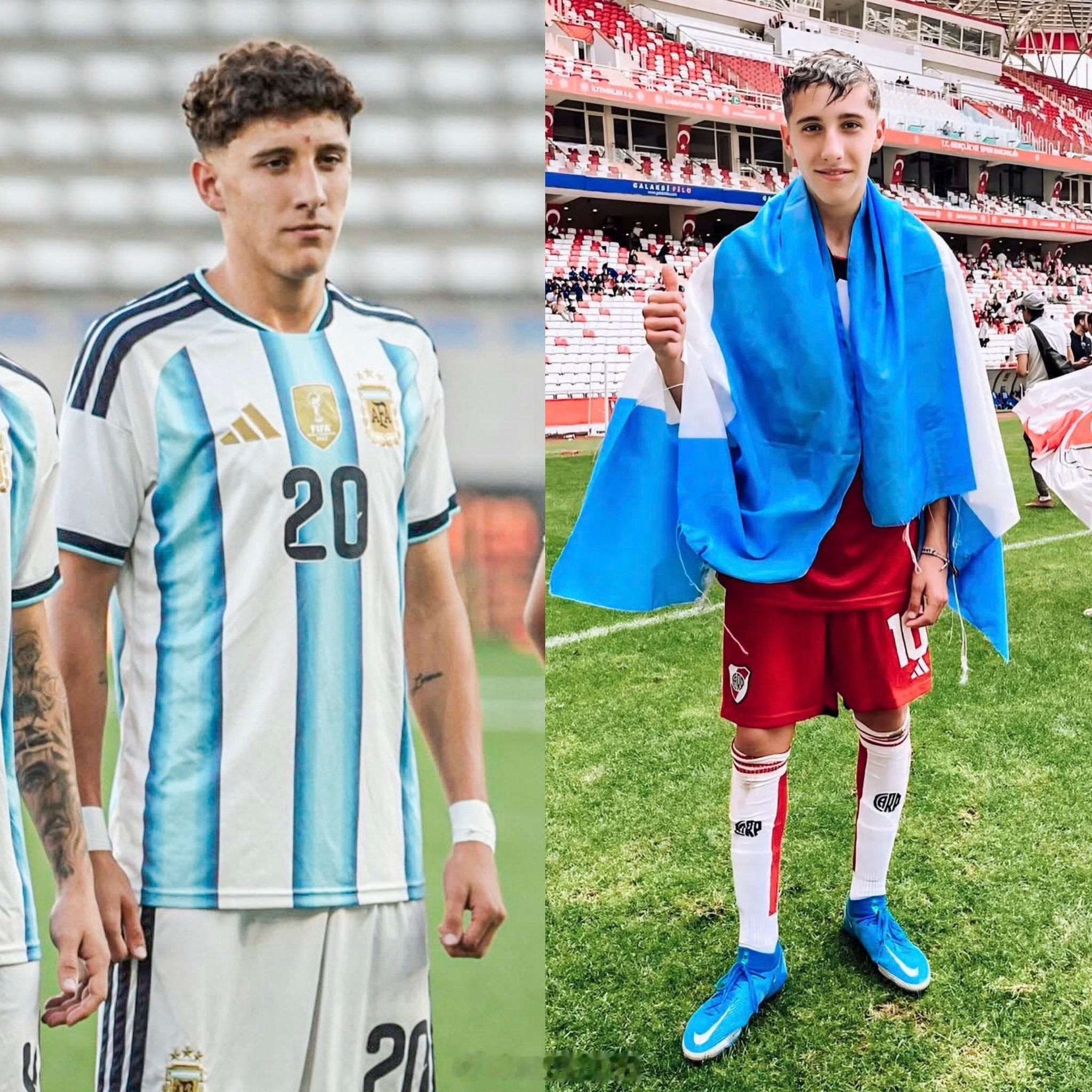 河床⚠️🇦🇷 卢卡·斯卡拉托，河床队第7梯队10号球员，已经和家人前往意大利