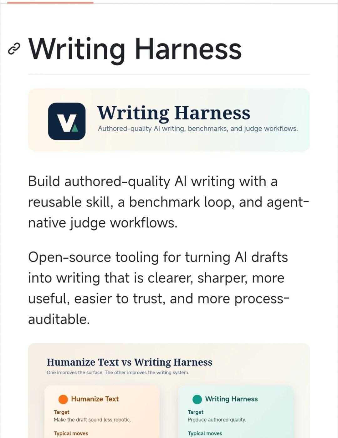 Writing Harness：AI写作的工程化框架
分享一个垂直领域的harn