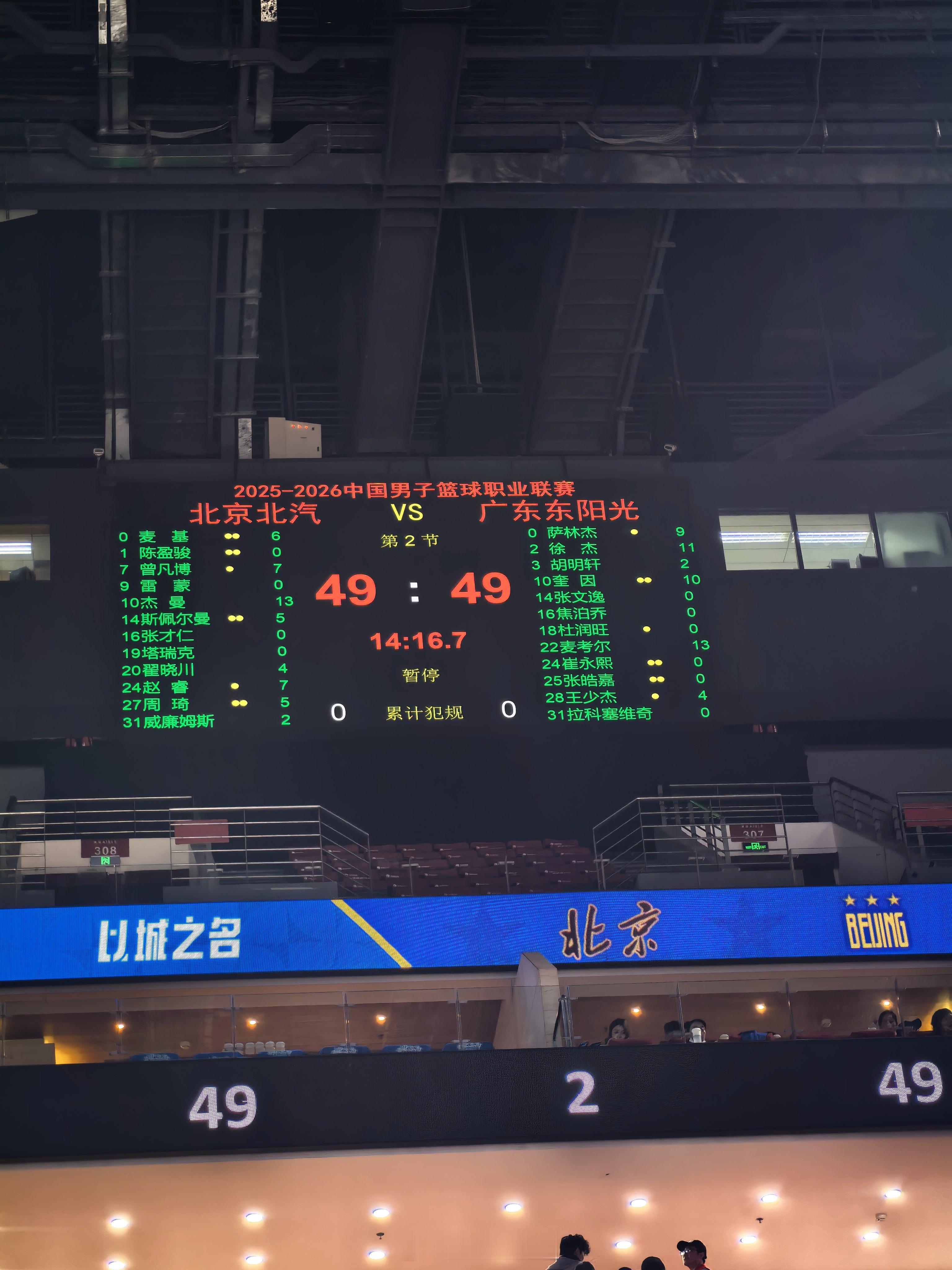 cba季后赛北京男篮vs广东男篮 没必要三后卫啊 北京·五棵松