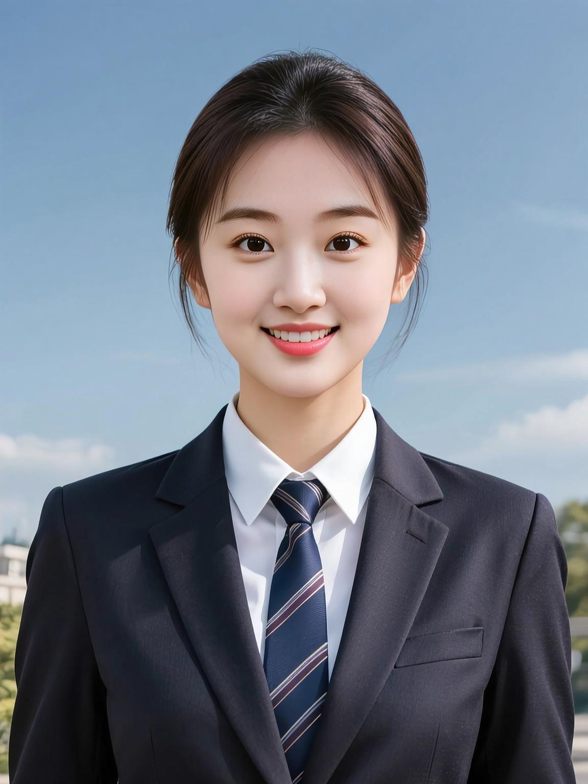 AI广角美少女证件照 抖音ai创作