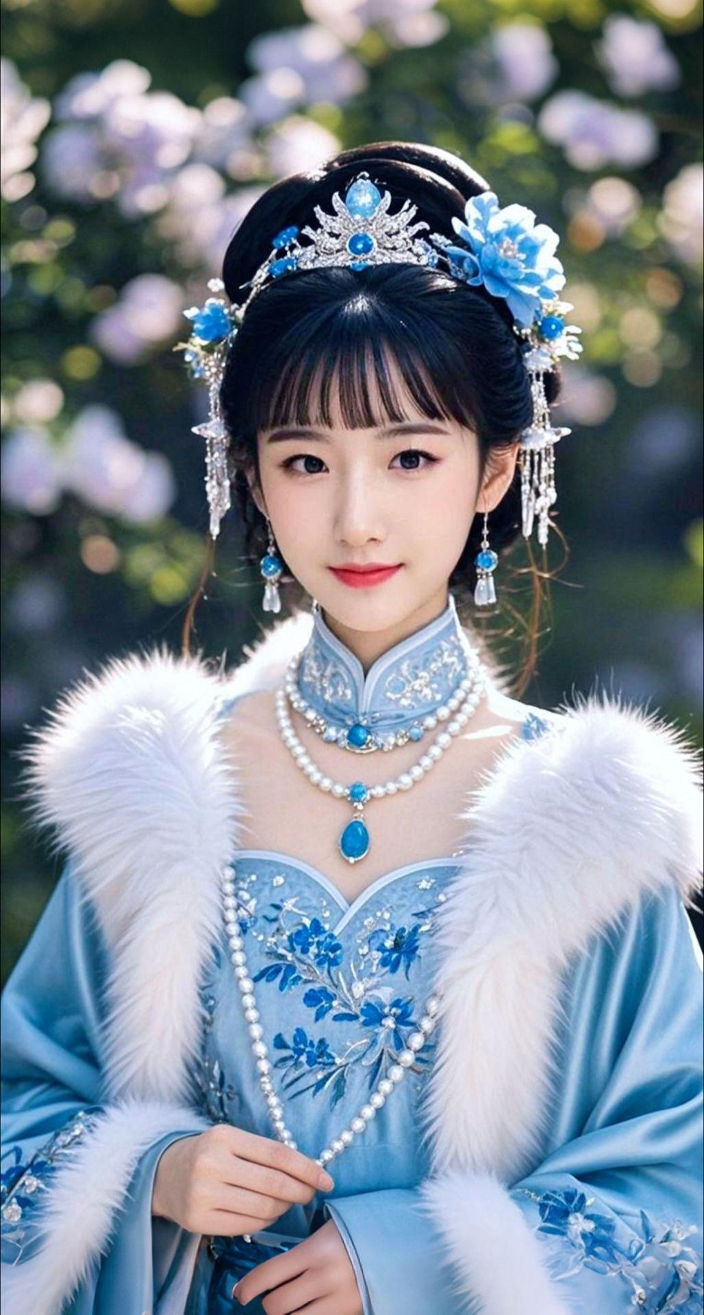 AI扩图 AI蓝颜佳人