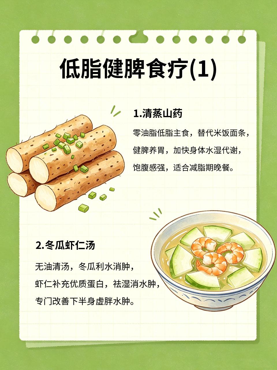 脾虚容易胖！分享4道低脂健脾食疗，好吃不发胖
明明吃得不多，依旧小腹肥胖、下半身