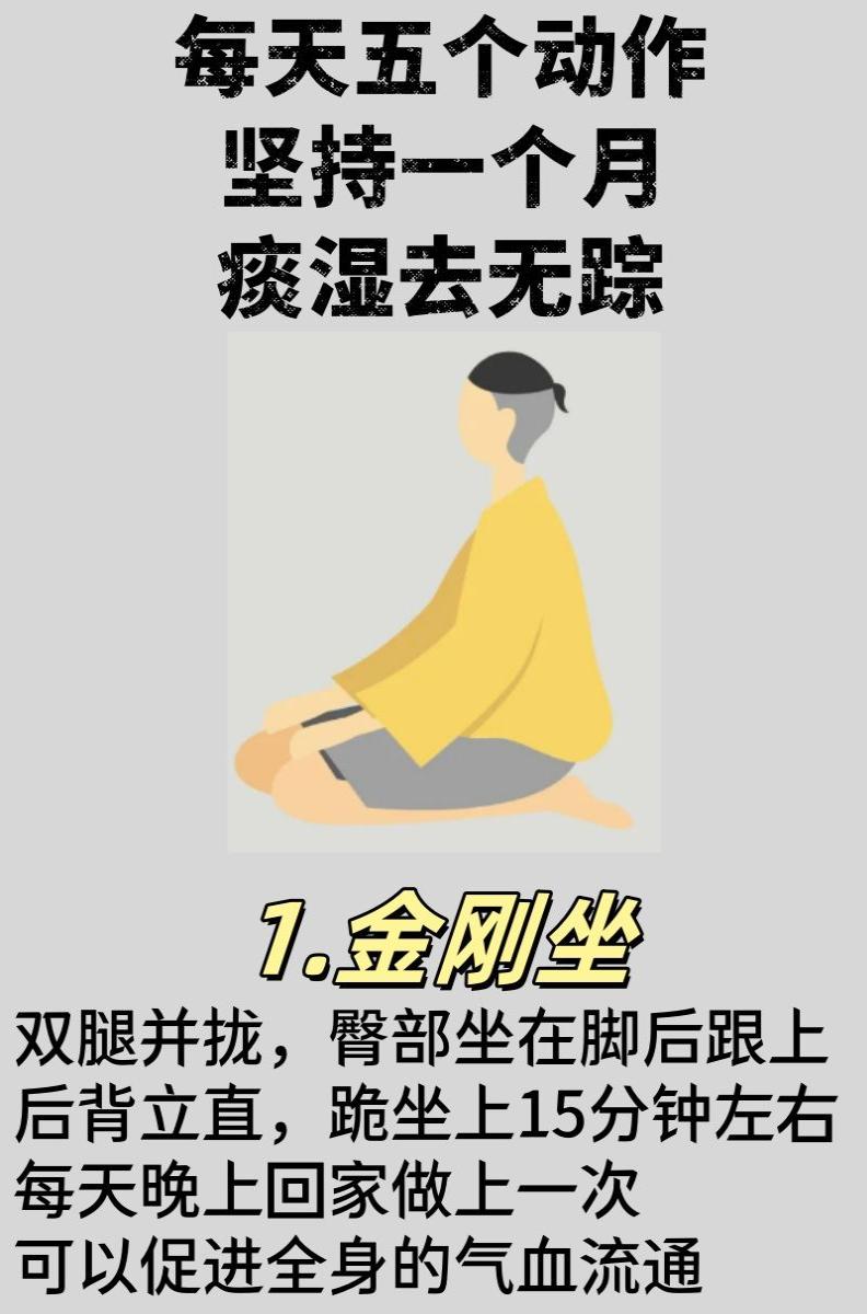 重度痰湿，这五个动作每天十分钟，不到一个月身体干干净净！