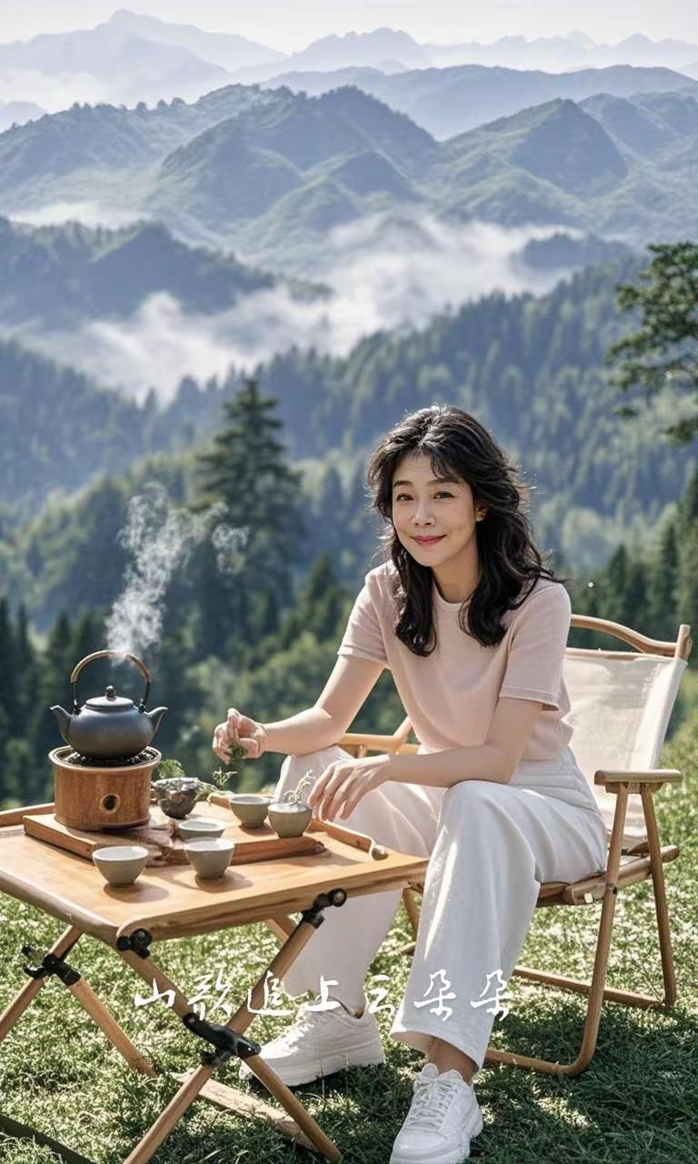 今日分享之山雾煮茶。AI山顶煮茶风 ai创作 山雾煮茶