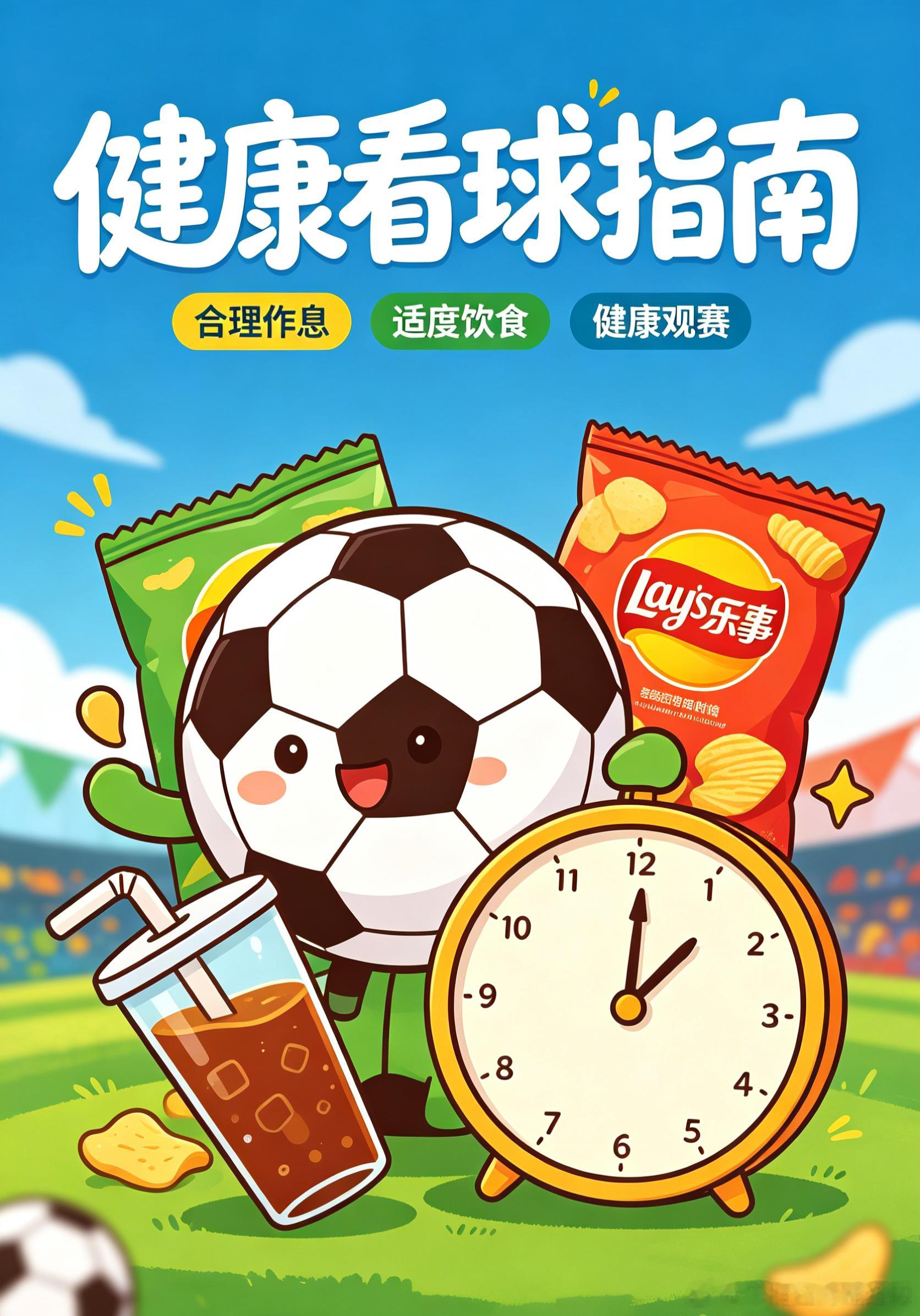健康才是最好的看球搭子这个火热的夏天一场火热的足球盛宴，每天都有精彩的球赛上演，