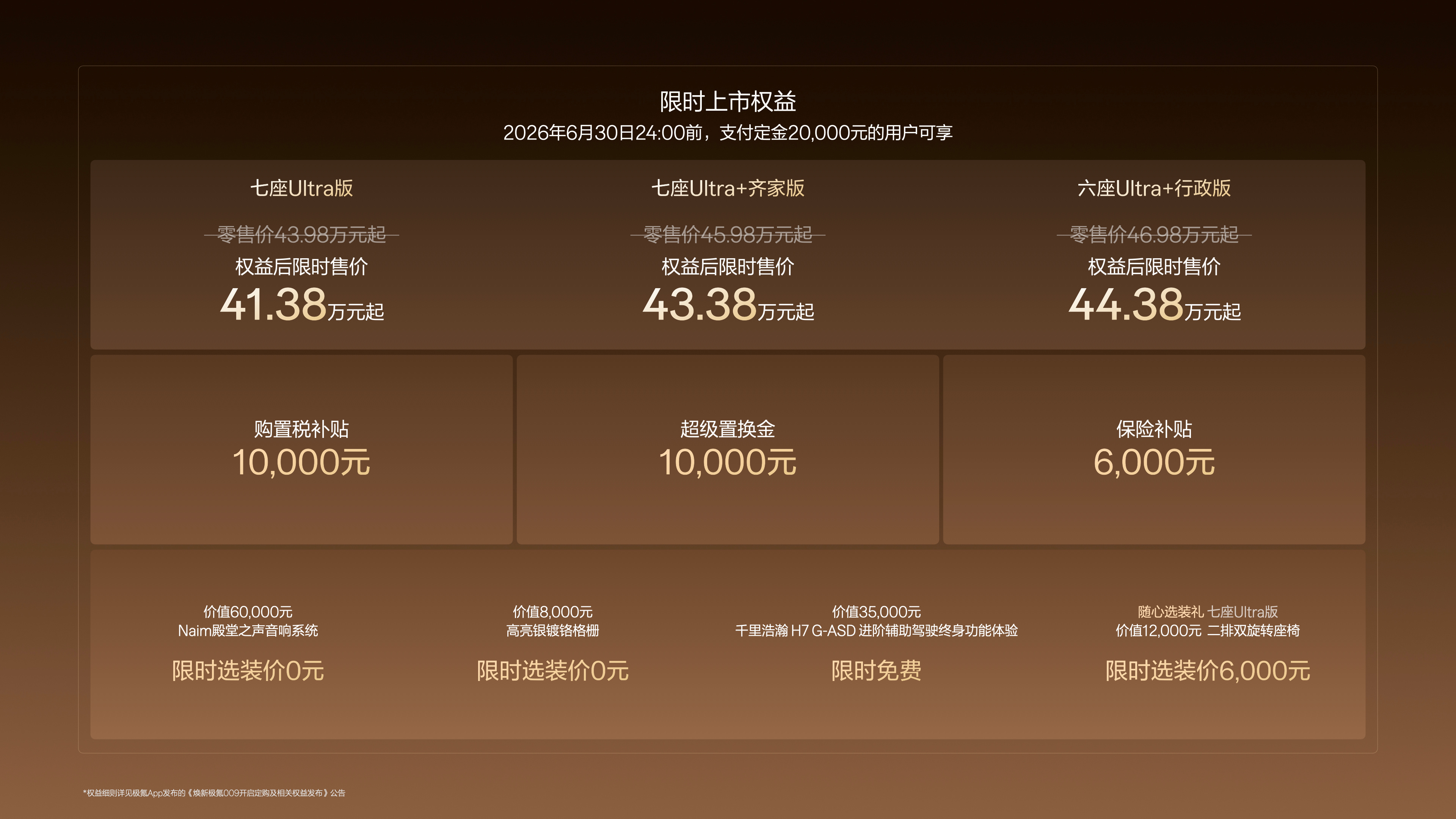 新款极氪009上市限时政策，41万多起步底盘质感和内饰顶级这价格怎么样？焕新极氪