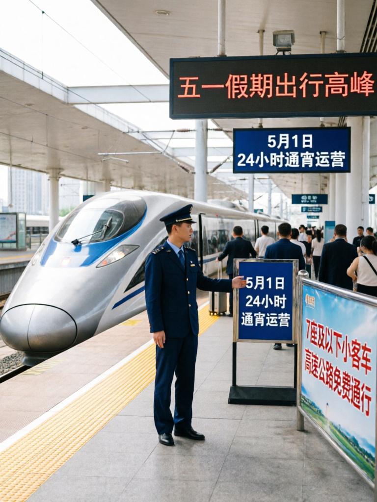 五一”假期出行高峰： 明天（5月1日）起将迎来“五一”假期客流最高峰。全国铁路预