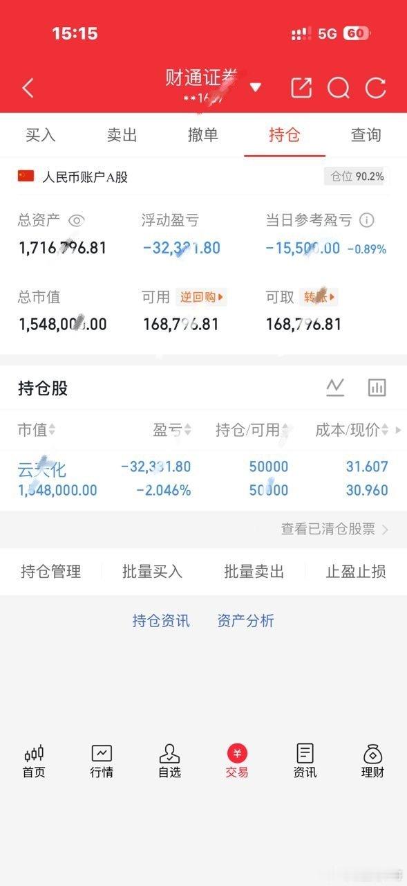 今日操作继续持有：云天H    第三天看到的朋友点个赞，扣一波“178”支持牛哥