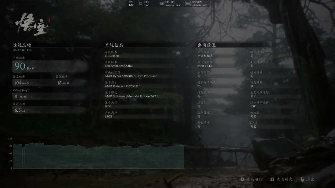 黑神话测试，电脑配置要求