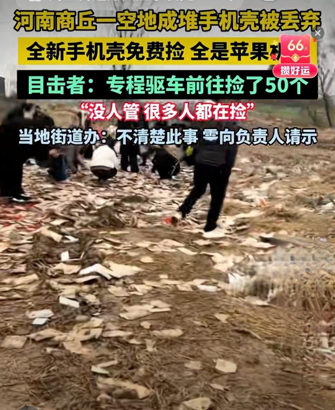 河南街头惊现“手机壳山”：市民疯抢，街道办紧急介入！背后真相待解

12月23日