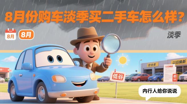 8月份购车淡季买二手车怎么样?内行人给你说说

又到了8月，很多人琢磨着这会儿买