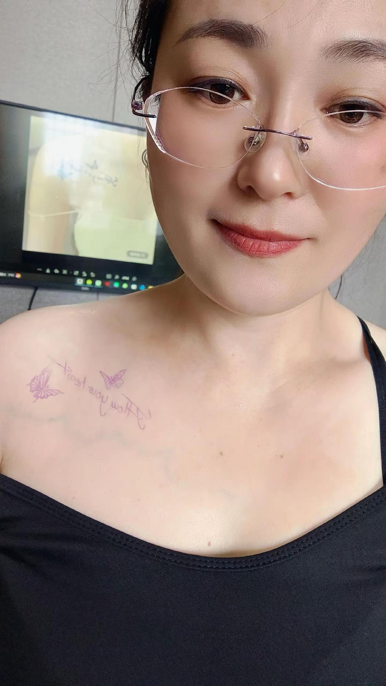 你们要的锁骨纹来喽，如何呢？蝴蝶🦋纹身