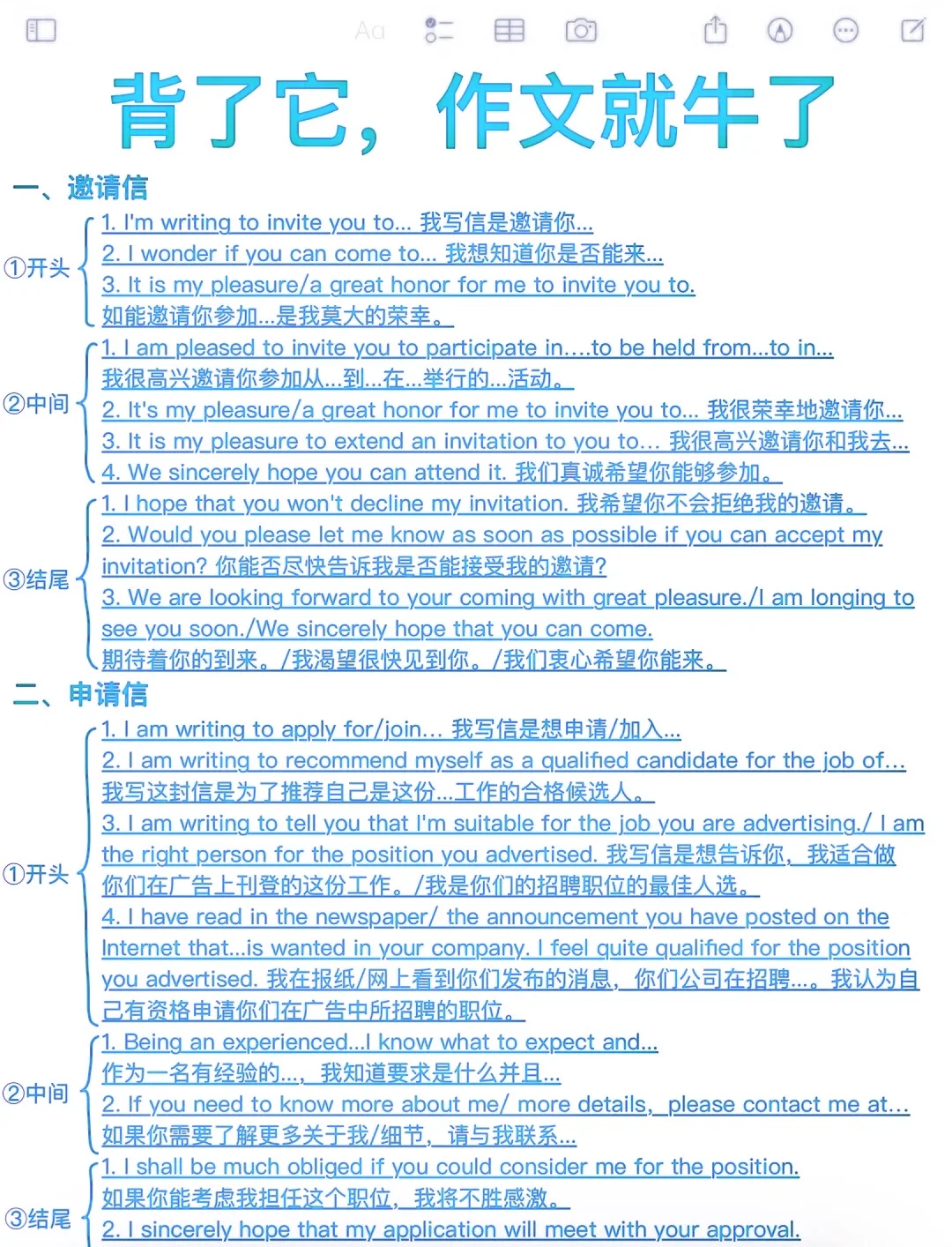 15类英语作文万能模版！直接套用！高分逆袭！