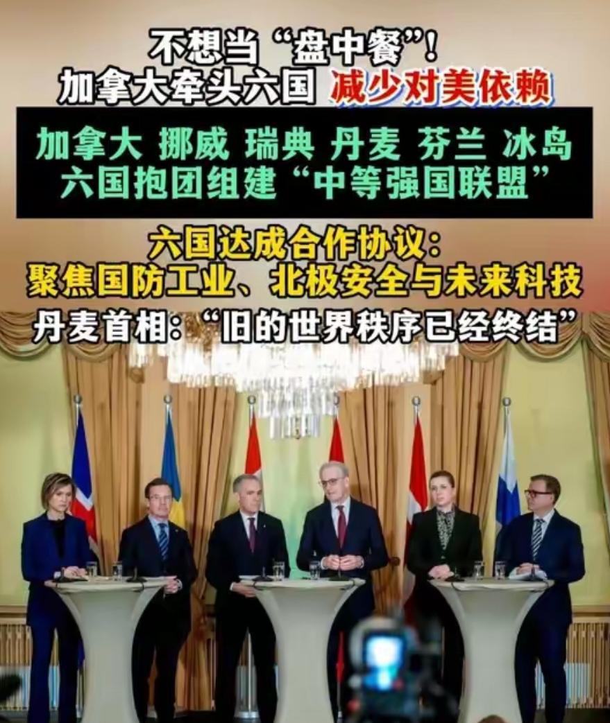 彻底甩开美国！六国抱团组建中等强国联盟

3月15日，加拿大总理卡尼牵头，联合芬