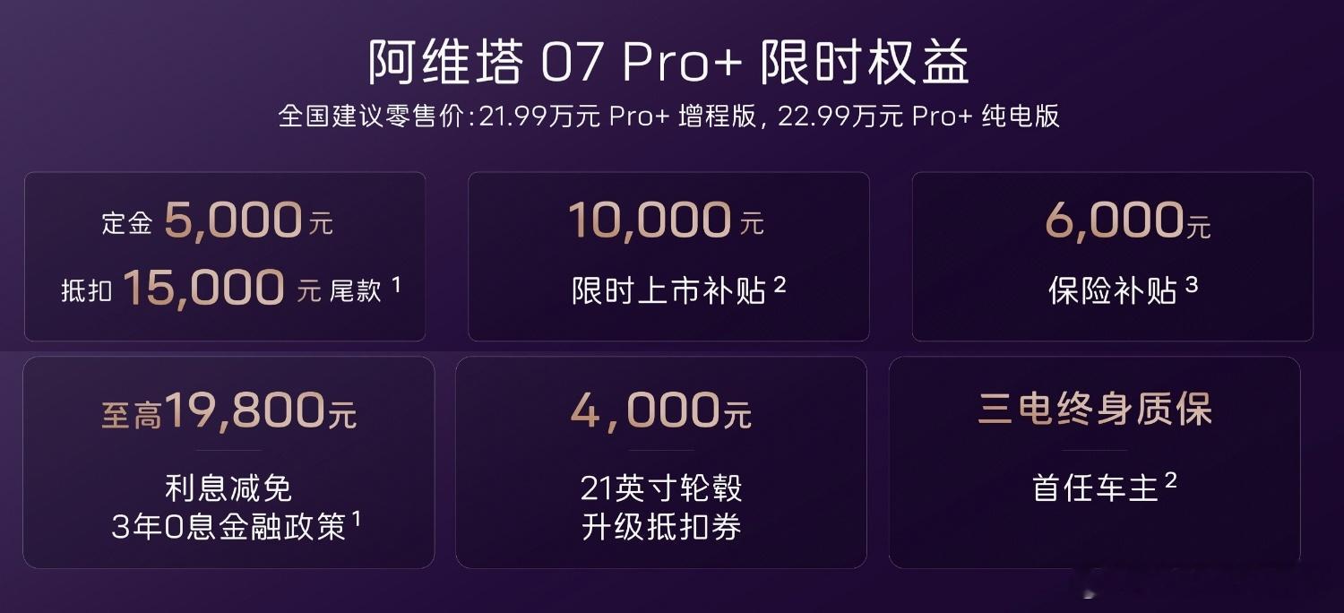 加量不加价！阿维塔07新车型到底+在哪里？今晚上市的 阿维塔07pro+  ，售