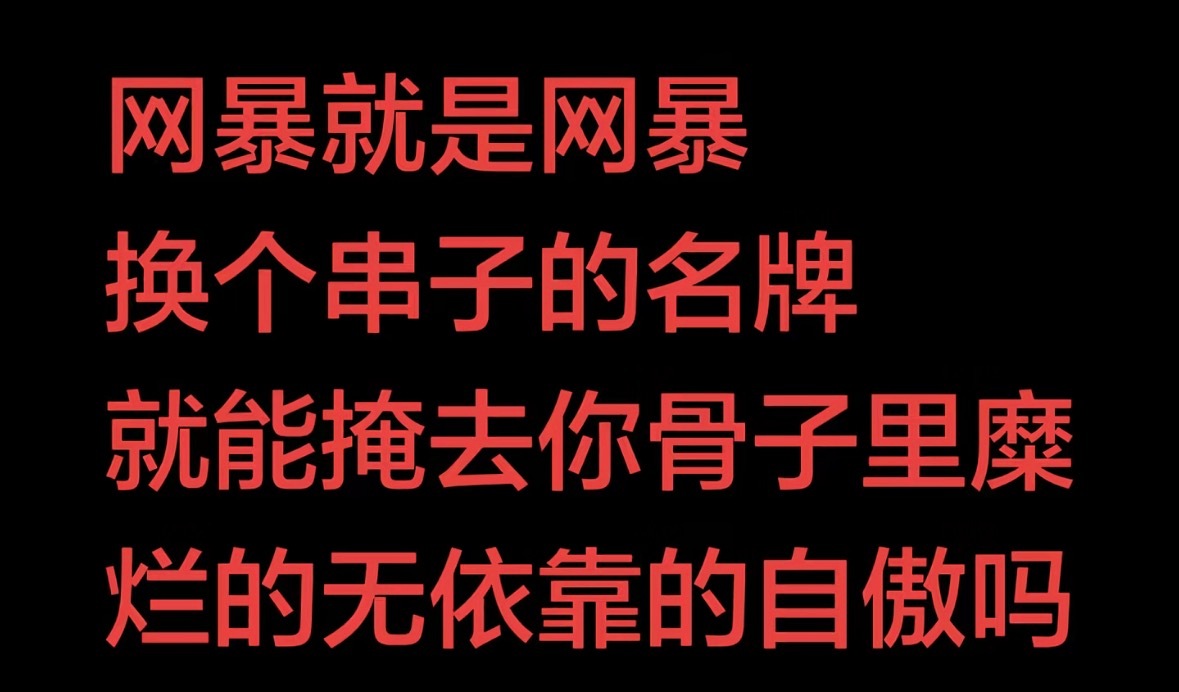 我等这个视频等了两个月去串一个你连了解都没有了解的东西你很自豪吗 ​​​