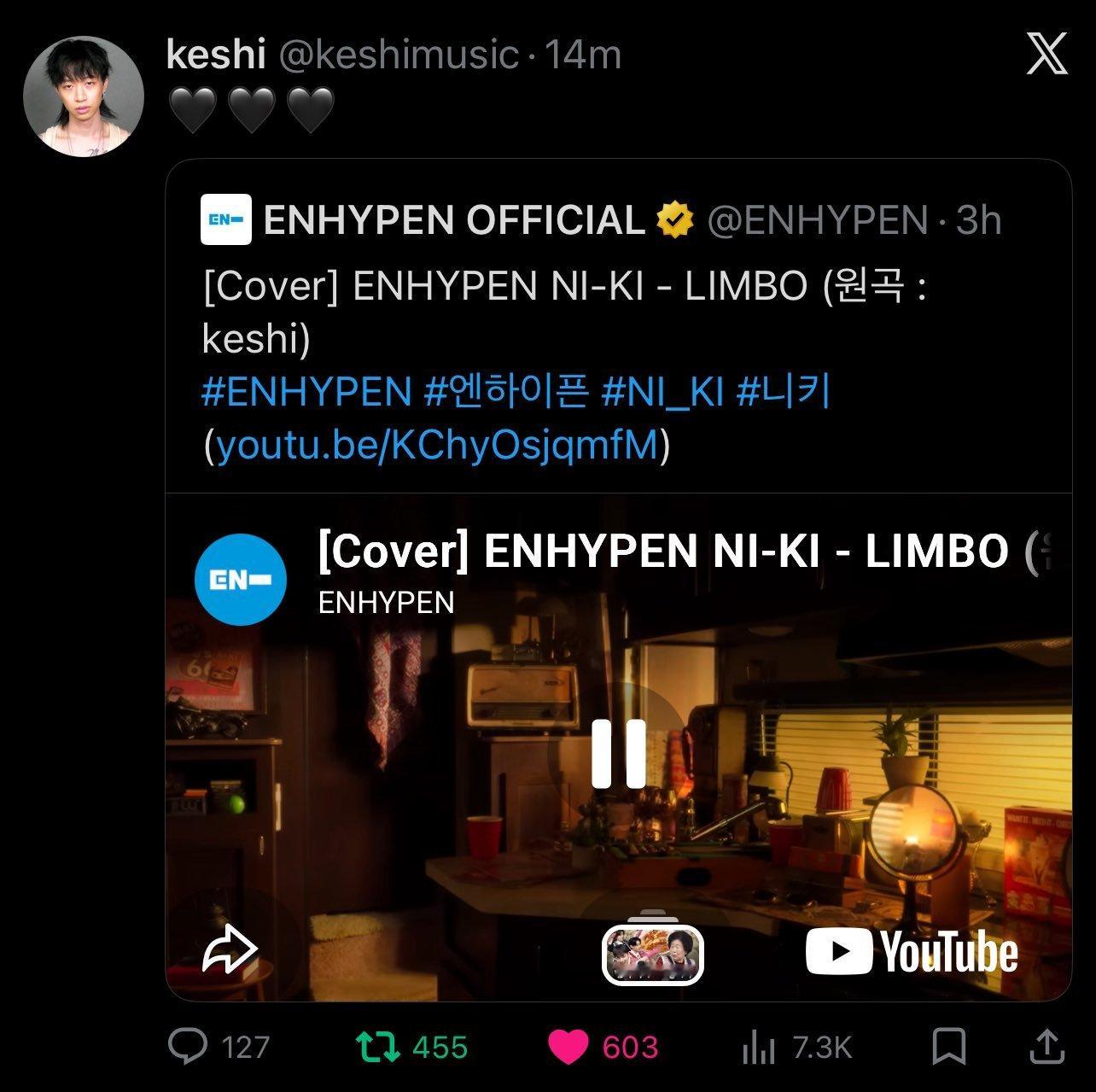 西村力 260425keshi评论并转发了NI-KI的翻唱╰(*´︶`*)╯♡ 