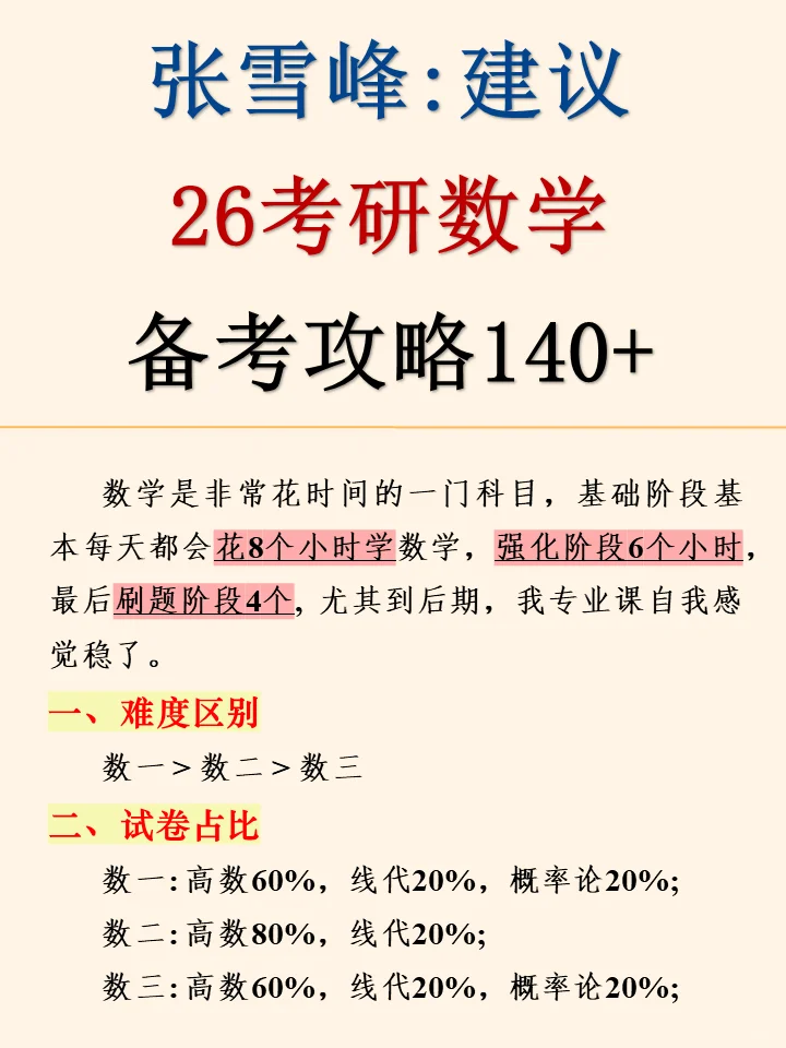 考研数学一147分！高效复习大法来啦