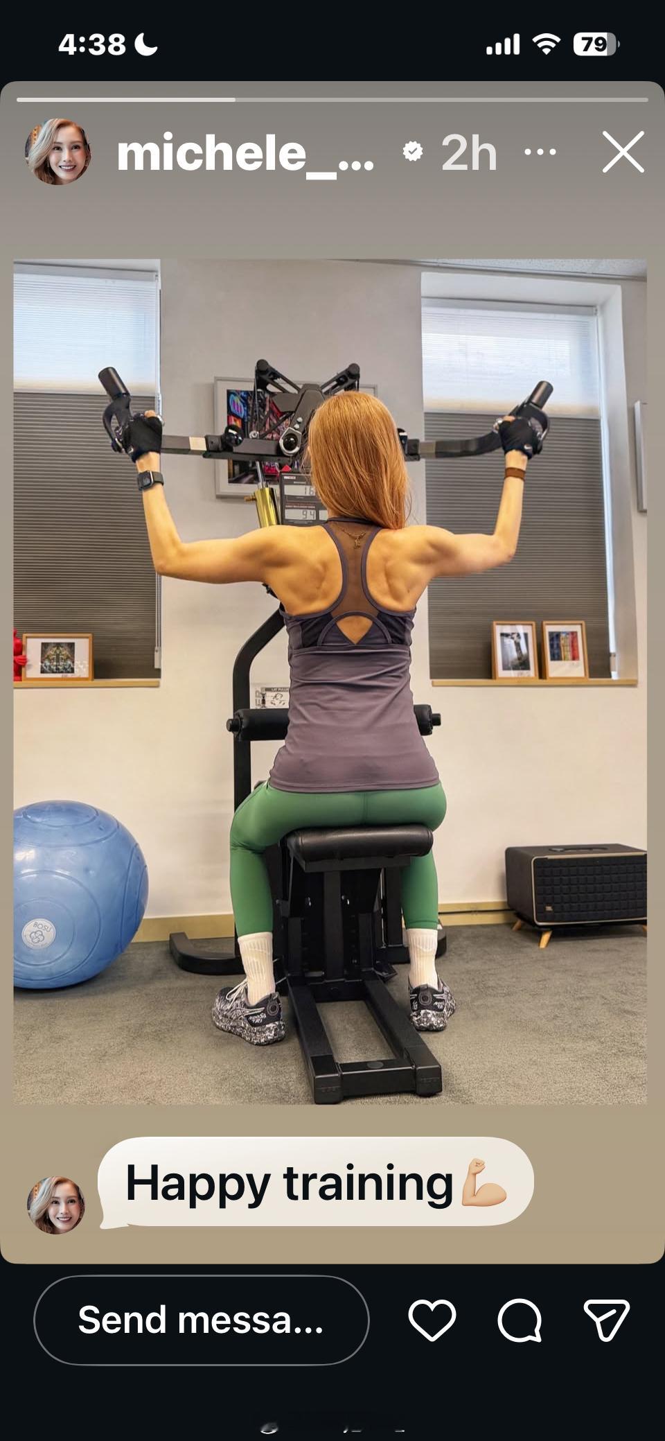 勤奮鍛鍊的欣欣💪💪💪李嘉欣michelereis李嘉欣