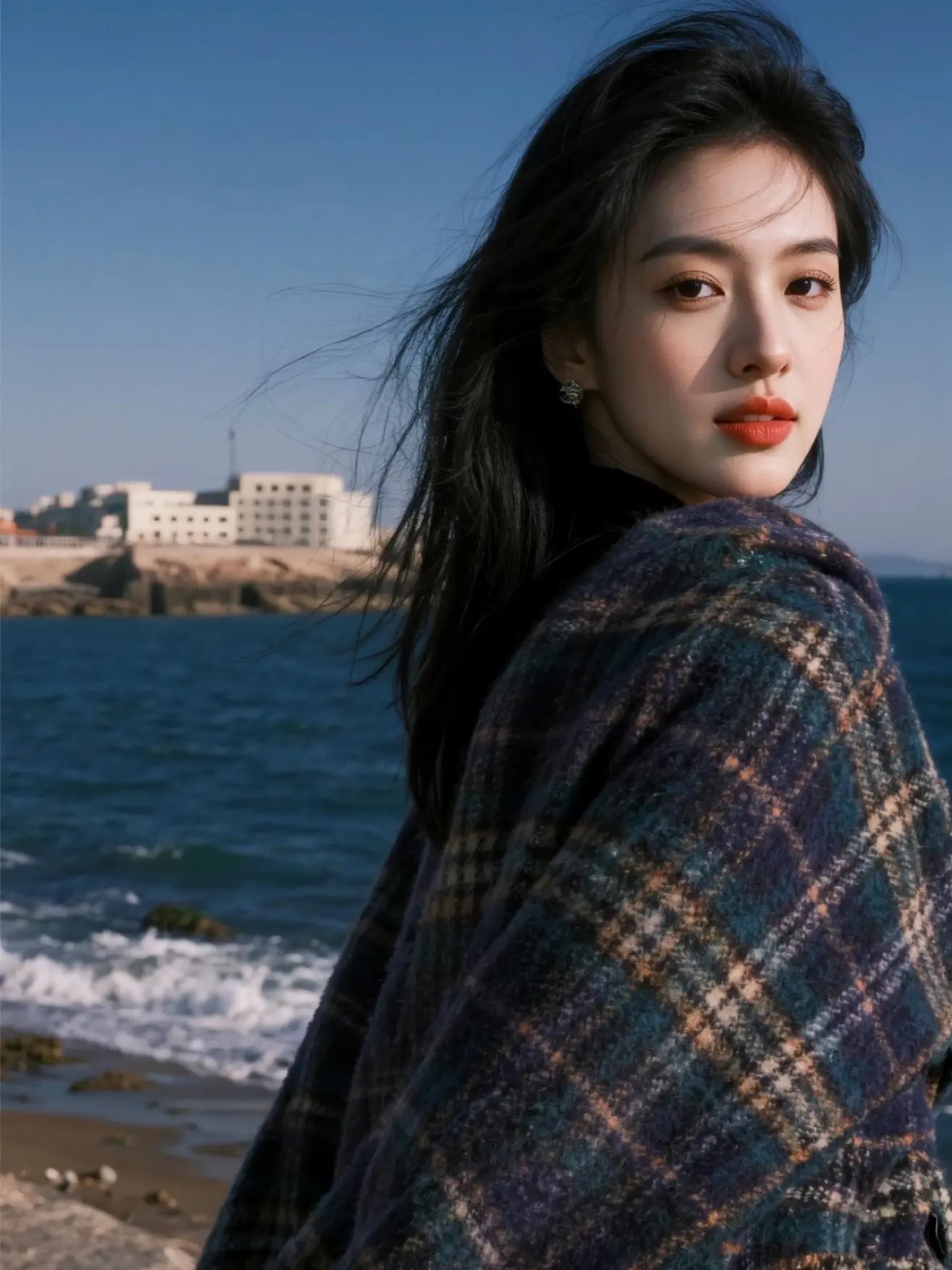 AI海畔风情照 随变ai随便玩 ai创作 玩法合伙人计划 随变一拍都很夯