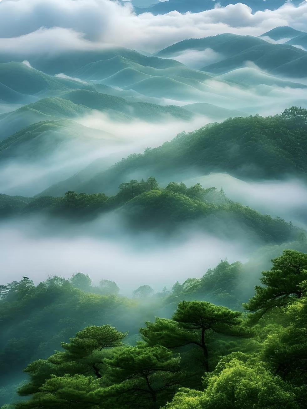 上联：云云雾雾撩乱
下联：水水山山脉脉