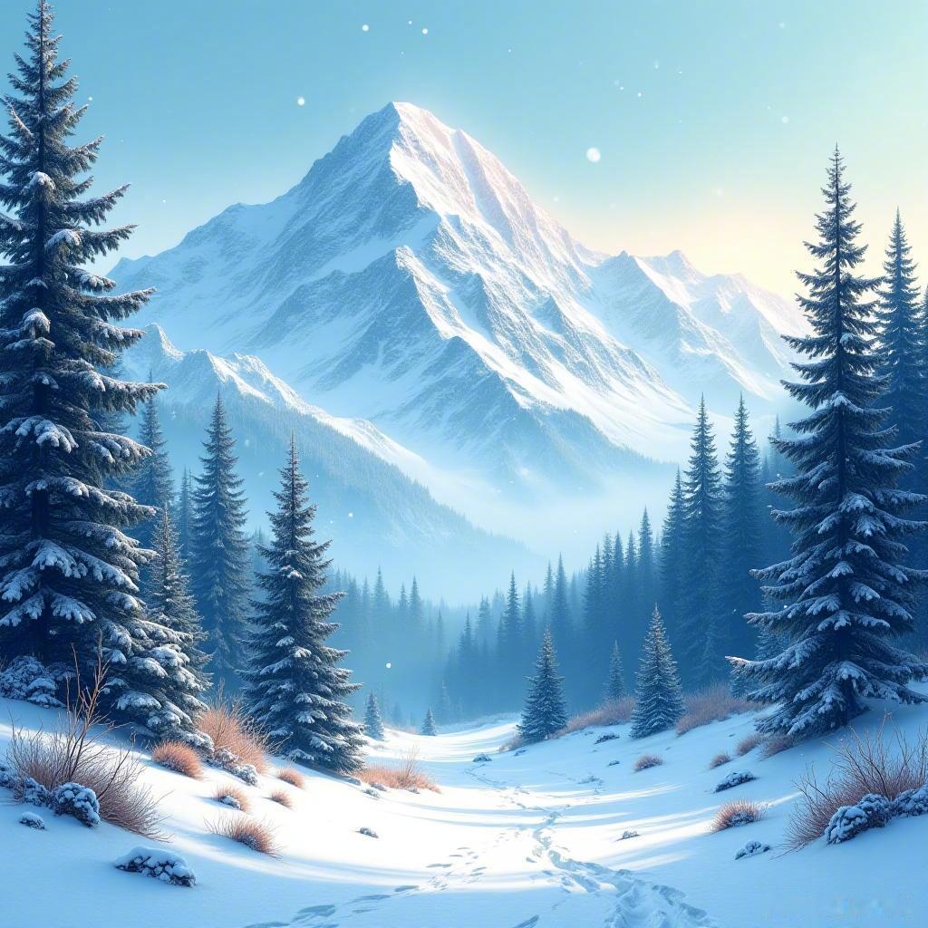 雪花轻舞，在这个冬季仙境，生活如同复古漫画般美好。让我们在寒冷中寻找温暖，心中自