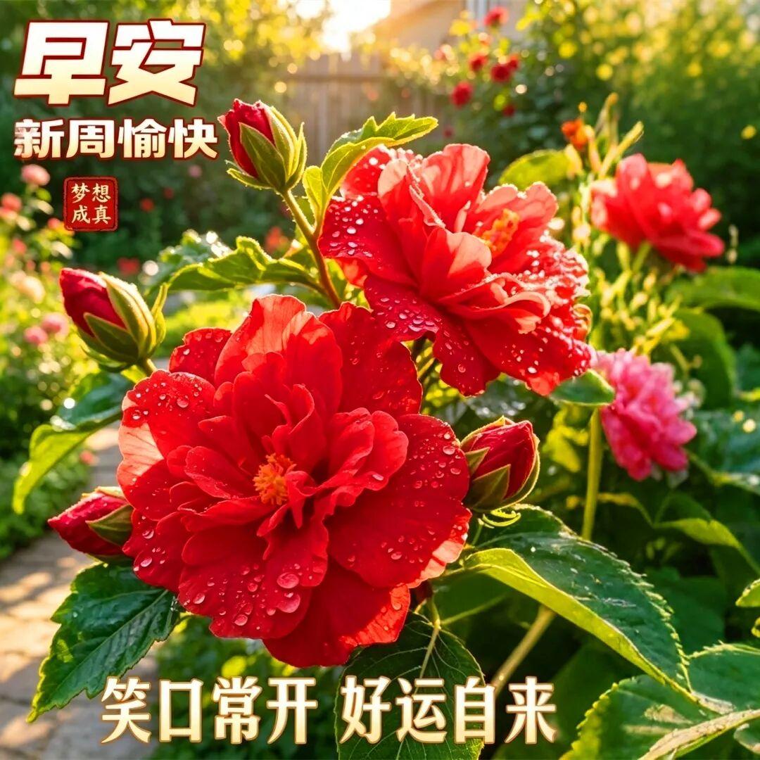 🌷🎉🌻四季轮转到初秋，调整心态不会纠，烦恼随风乐无忧，天高云淡景色流，秋意