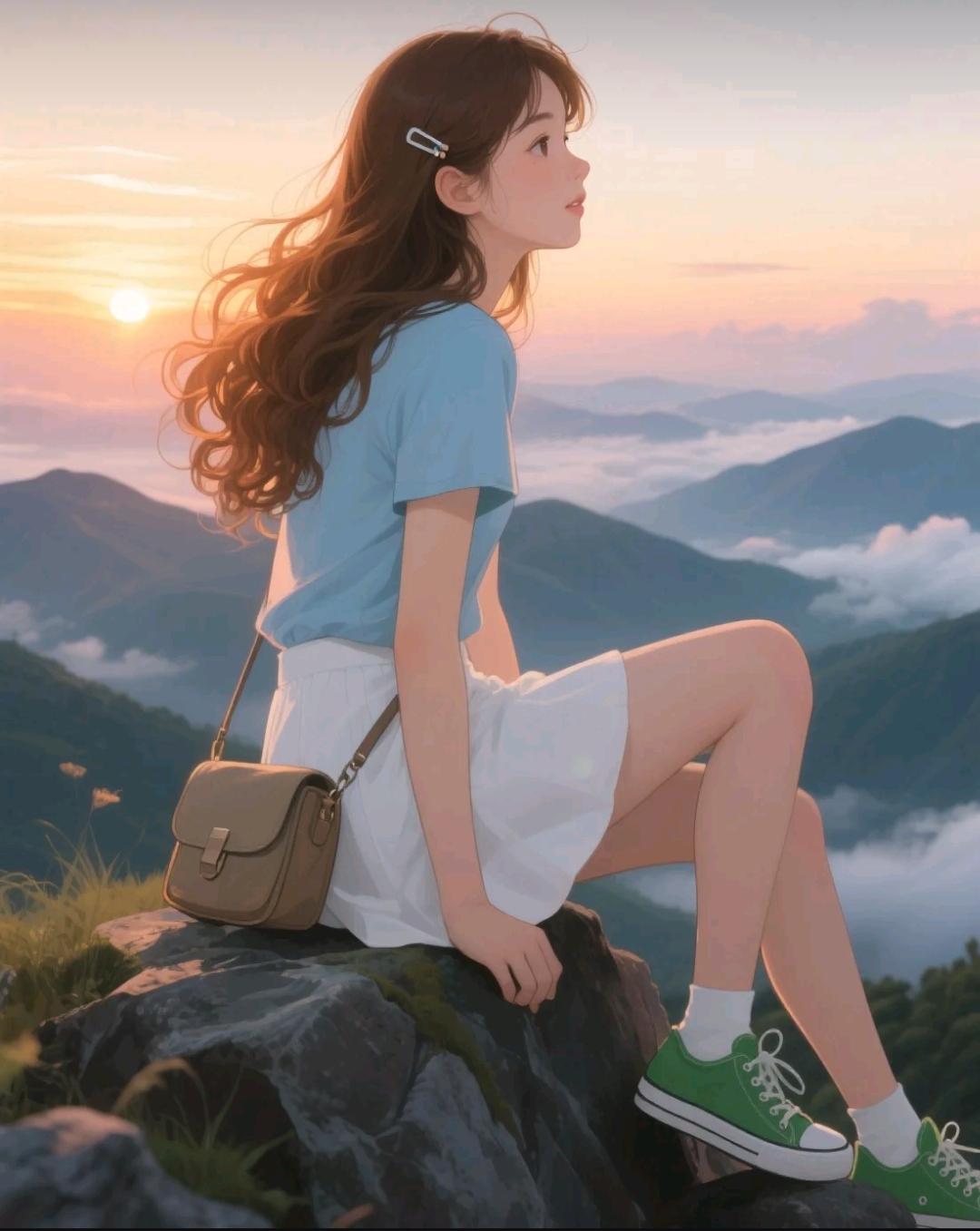 趁年轻，
一定多出去走走，
别等老了，
才发现，
想要看世界，
腿脚已经不方便！