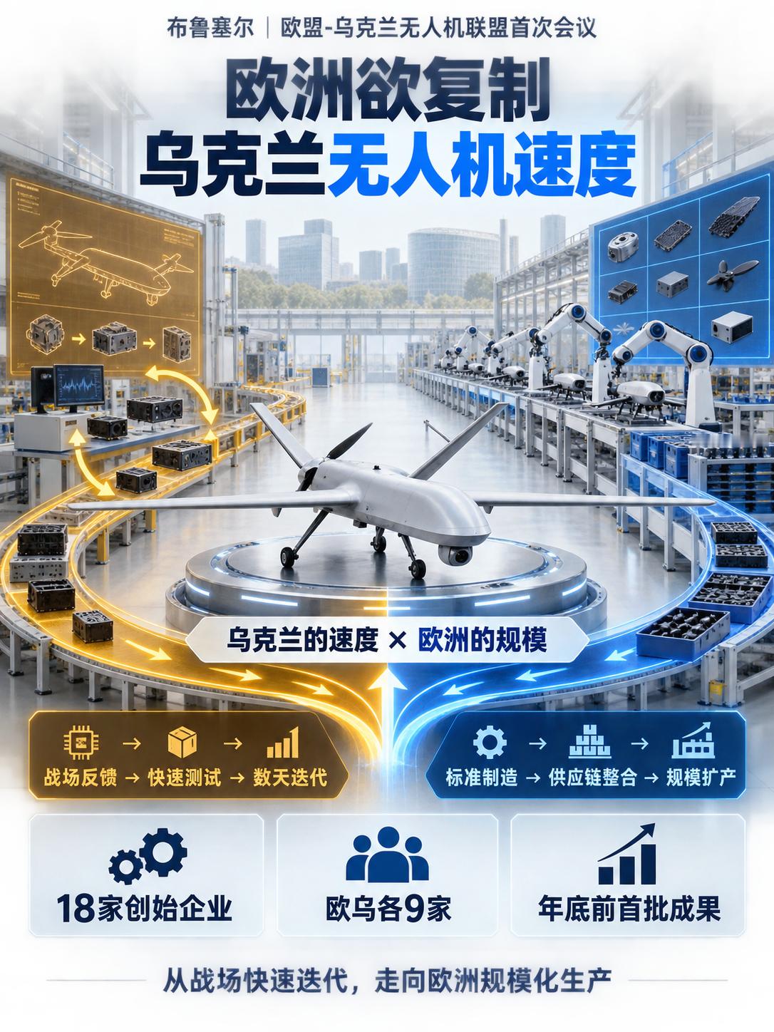 欧盟-乌克兰无人机联盟布鲁塞尔举行首次会议 欧洲欲复制乌克兰生产速度欧盟-乌克兰