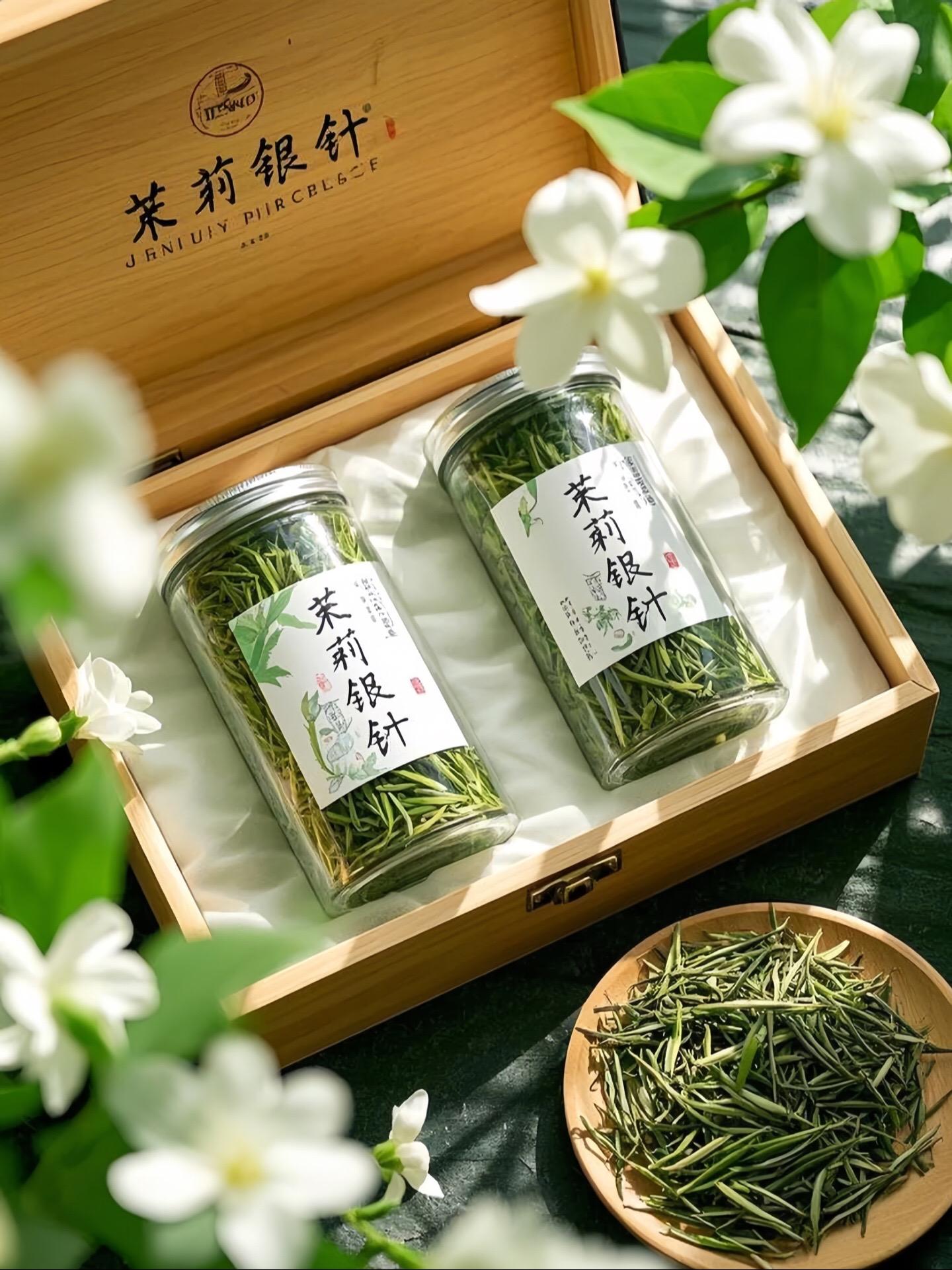 茉莉银针，花茶中的稀世珍品，历经千年传承，以优质白毫银针为茶胚。看，茶...