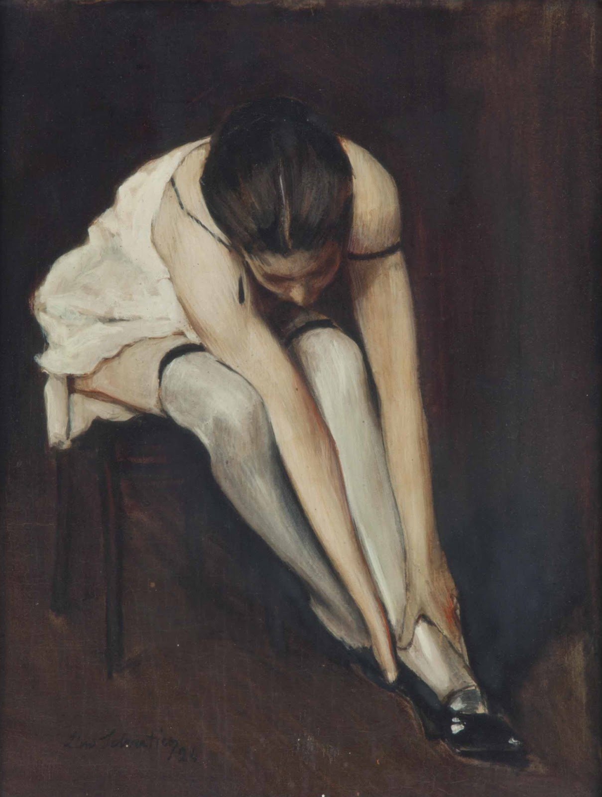 鞋子，1924年，意大利画家Lino Selvatico ​​​