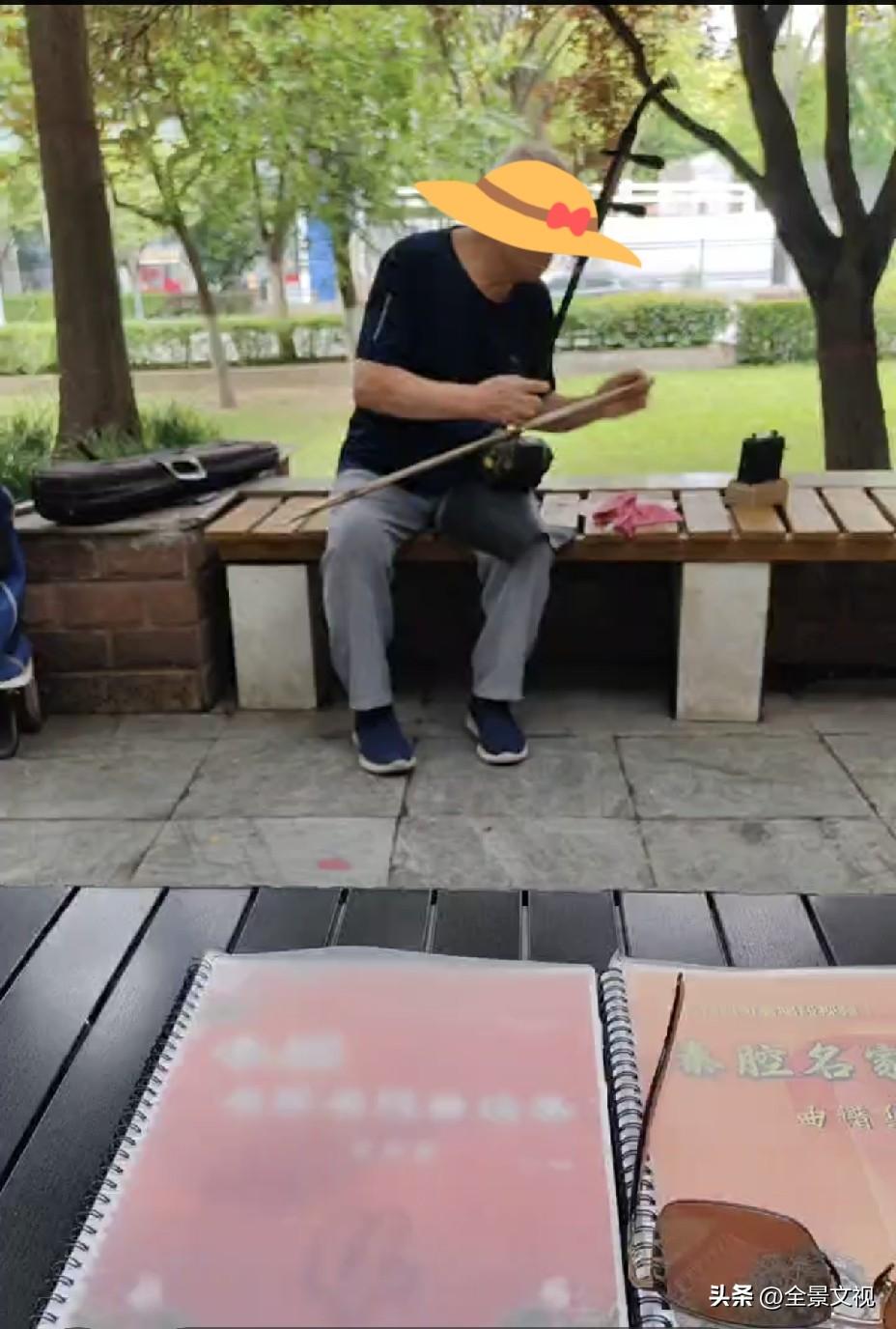 在西安的公园里玩了几次，挺让我意外的。
      我练习秦腔板胡也有些年了，但