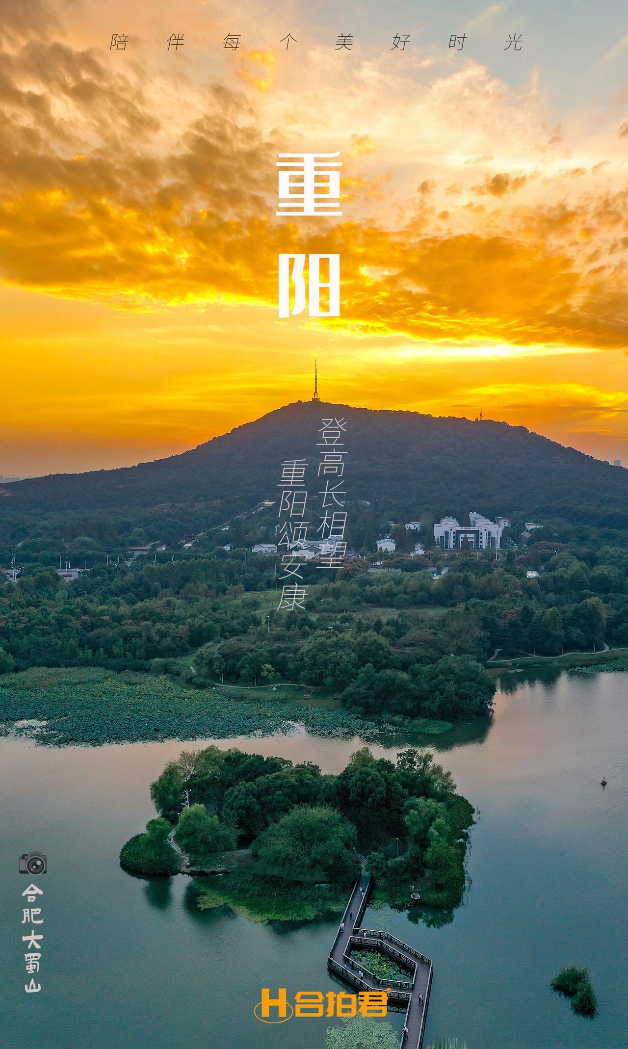 在合肥赏秋日美图，恰逢重阳佳节。登高望远、临水赏景，正应了 “仁者乐山，智者乐水