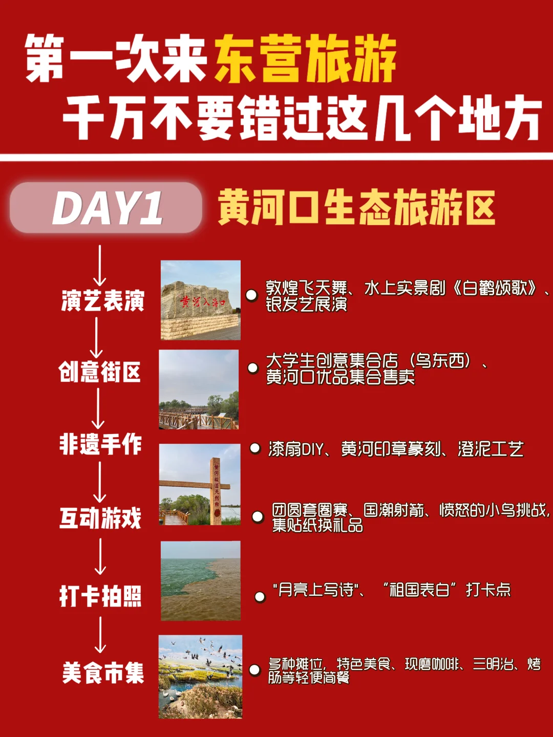 来东营旅游，不要错过这些景点🌸