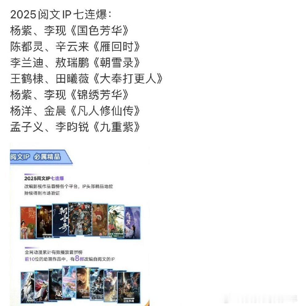 2025阅文IP七连爆 ​​​