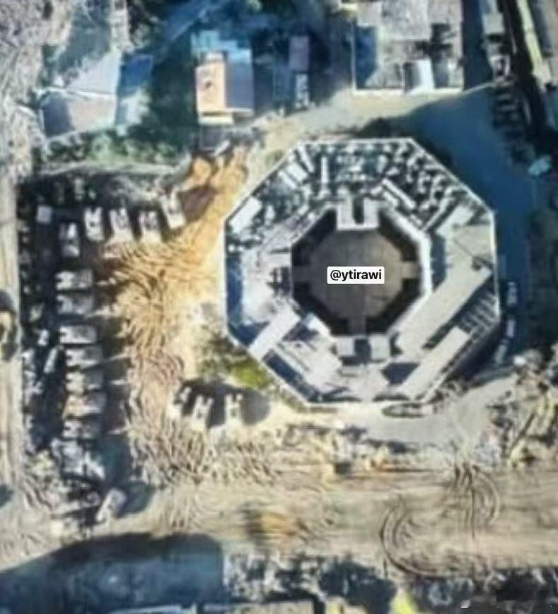 中东乱局  巴以冲突  巴勒斯坦记者尤尼斯·提拉维获得的卫星图像显示，以色列军队