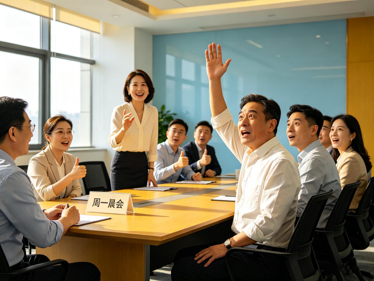 公司来了个女领导。这周她又出幺蛾子了。周一晨会，她笑眯眯地宣布：“明天搞‘互换人